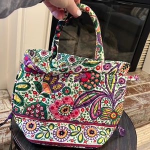Vera Bradley drawstring lunch tote bag